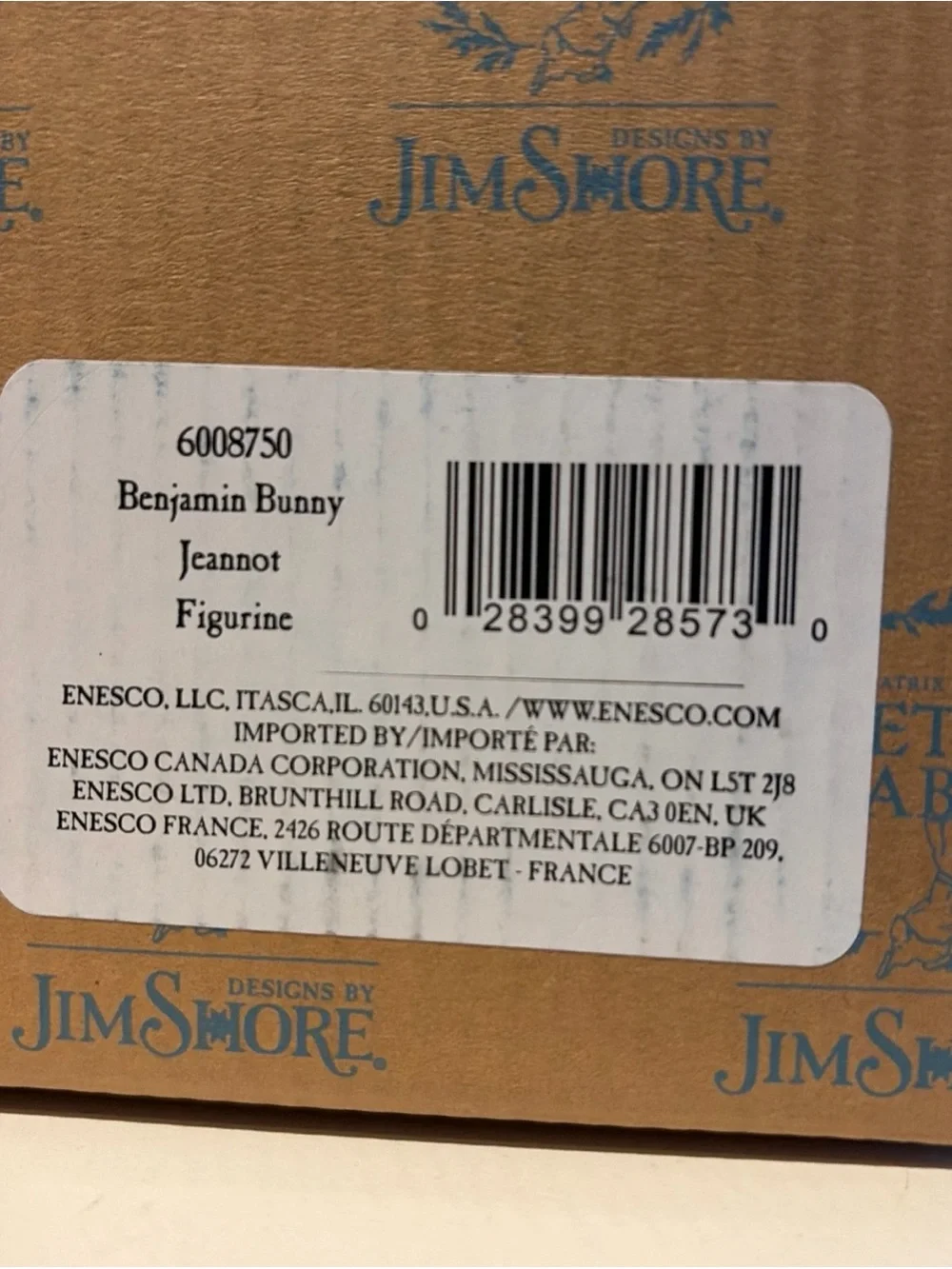 Benjamin Bunny*BEATRIX POTTER*Jim Shore*FIGURINE*NIB*New*RABBIT*EASTER*6008750 - Picture 2 of 10
